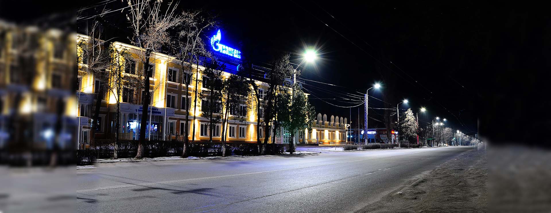 Фасадное освещение здания ОсОО «Газпром Кыргызстан»